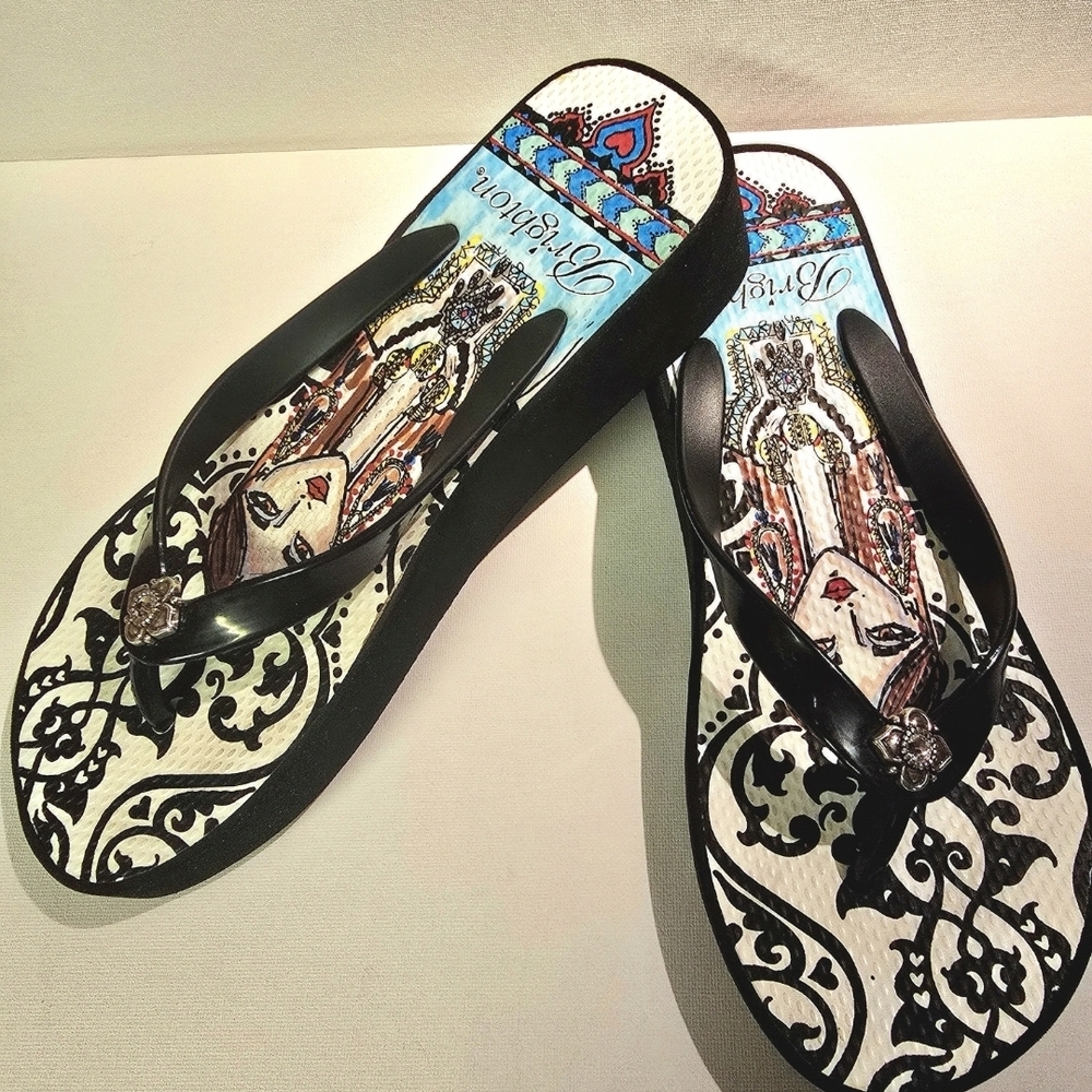 Brighton Tenley Chic Print Flip Flop Size: 9